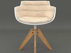 white armchair Modelo 3D