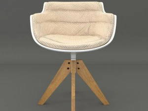 white armchair 3D Model