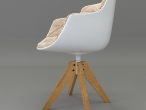 white armchair Modelo 3D