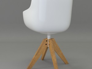 white armchair Modelo 3D