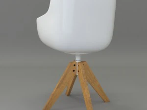 white armchair 3D Model