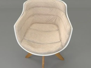 white armchair 3D Model