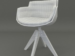 white armchair Modelo 3D