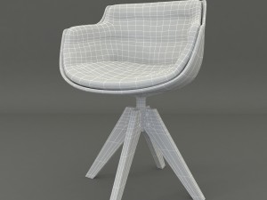 white armchair Modelo 3D