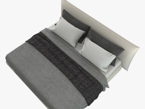 beige bed 3D Model