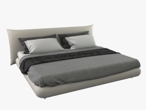beige bed 3D Model