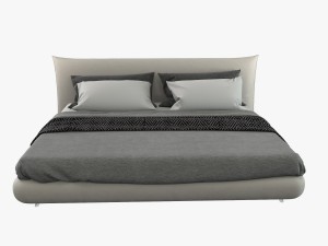 beige bed 3D Model