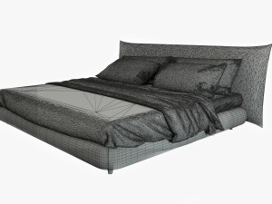 beige bed 3D Model