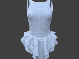black dress Model 3D