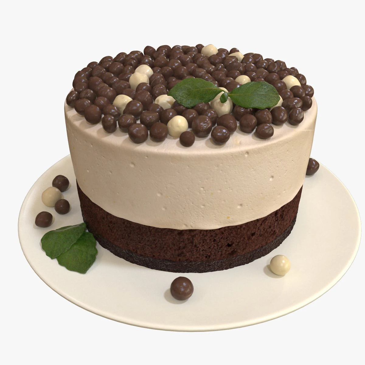mousse cake 3D Model .c4d .max .obj .3ds .fbx .stl .blend 