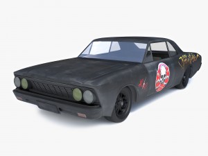 old black car Modèle 3D