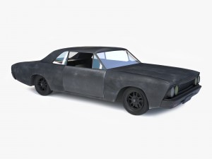 old black car Model 3D