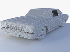 old black car Model 3D