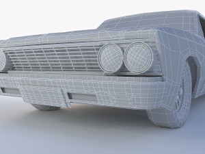 old black car Model 3D