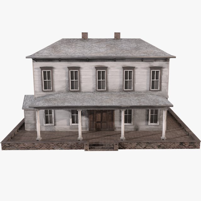 old house 3D 模型 .c4d .max .obj .3ds .fbx .stl .blend 