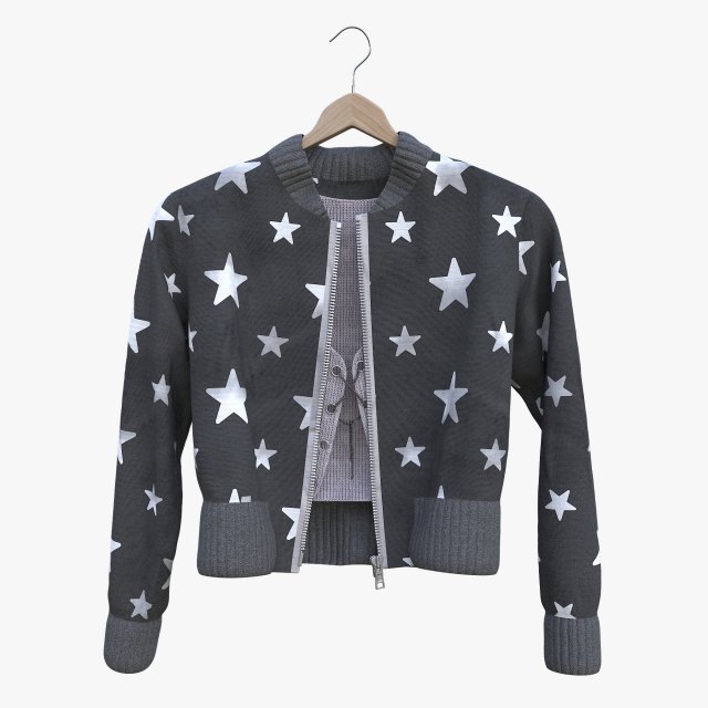 jacket and blouse Model 3D .c4d .max .obj .3ds .fbx .stl .blend 