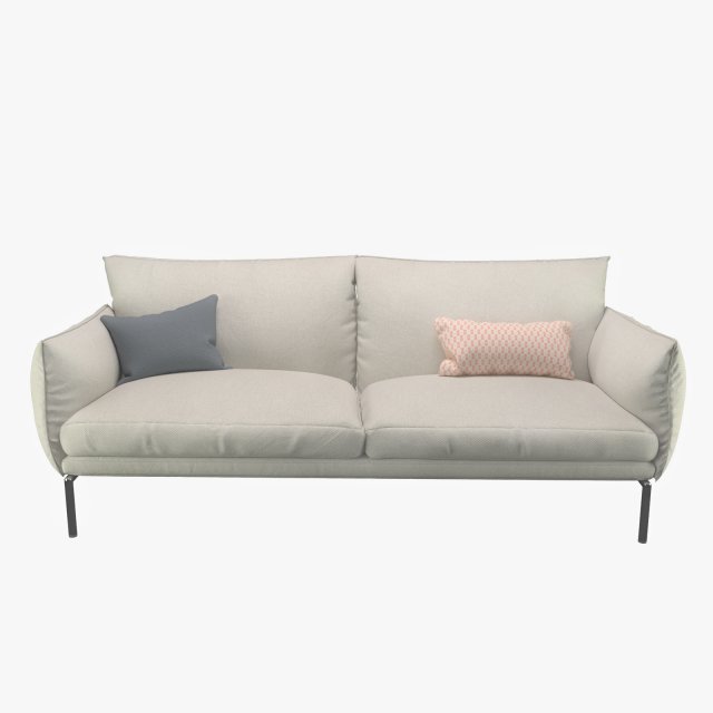 beige sofa Model 3D .c4d .max .obj .3ds .fbx .stl .blend 