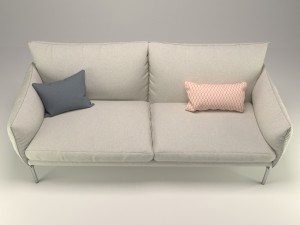 beige sofa Model 3D