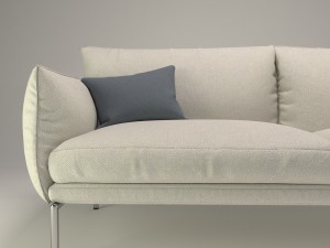 beige sofa Model 3D