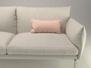 beige sofa Model 3D