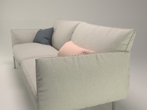 beige sofa Model 3D