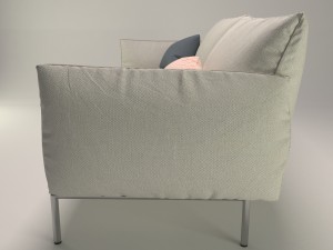 beige sofa Model 3D