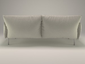 beige sofa Model 3D