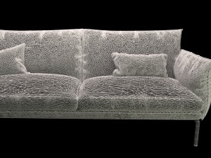 beige sofa Model 3D
