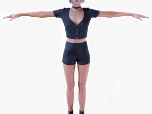 blond girl 3D Model