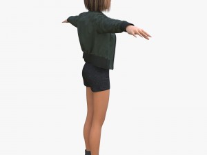 blond girl 3D Model