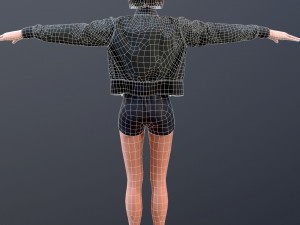blond girl 3D Model