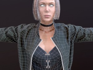 blond girl 3D Model