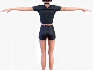 blond girl 3D Model