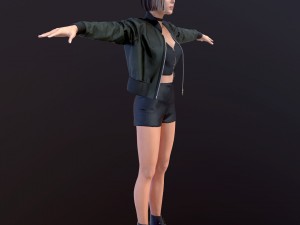 blond girl 3D Model