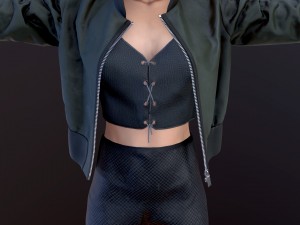 blond girl 3D Model