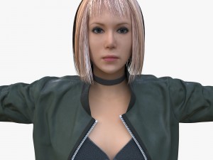blond girl 3D Model