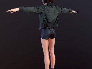 blond girl 3D Model