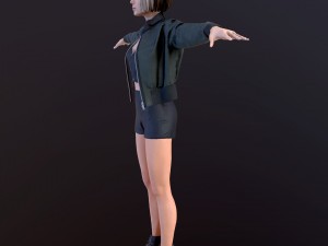 blond girl 3D Model