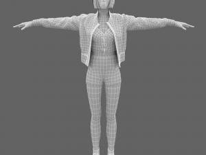 blond girl 3D Model