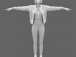 blond girl 3D Model