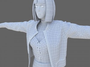 blond girl 3D Model
