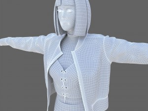 blond girl 3D Model