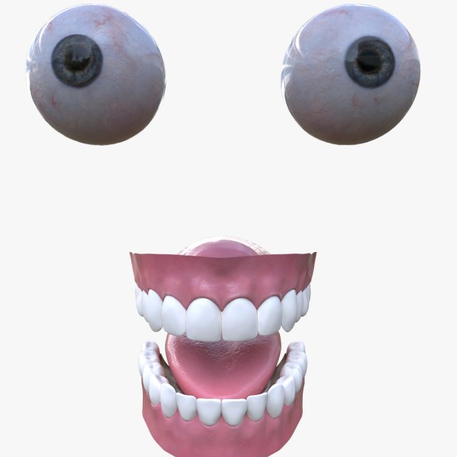 eyes and teeth 3D Model .c4d .max .obj .3ds .fbx .stl .blend 