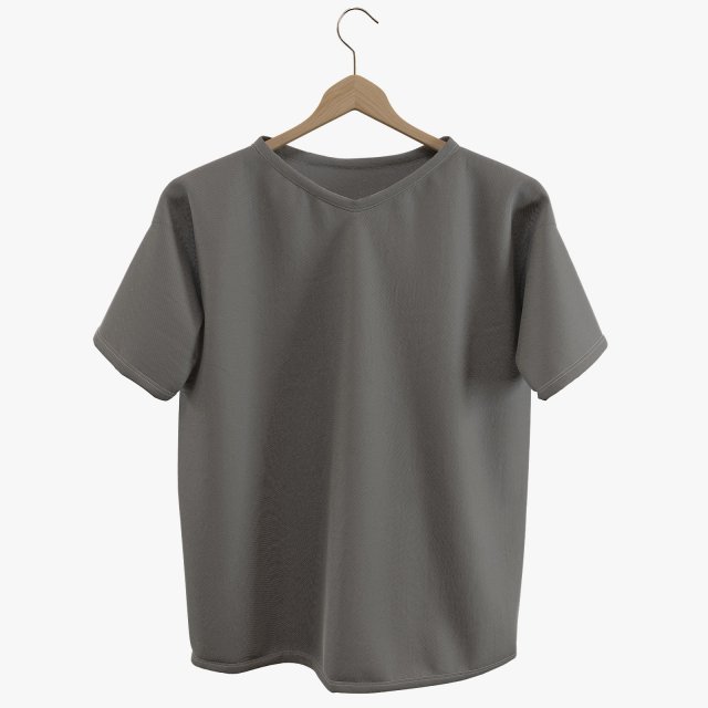 denim t-shirt 3D Model .c4d .max .obj .3ds .fbx .stl .blend