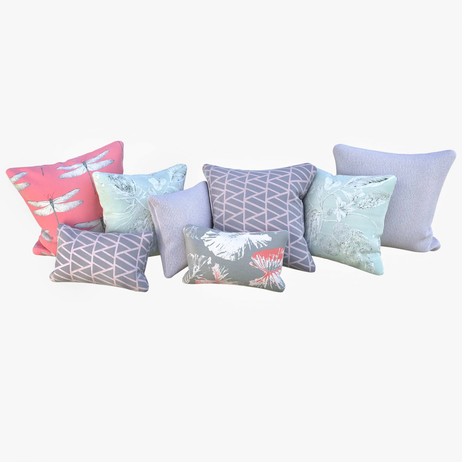 pastel pillows 3D Model .c4d .max .obj .3ds .fbx .stl .blend