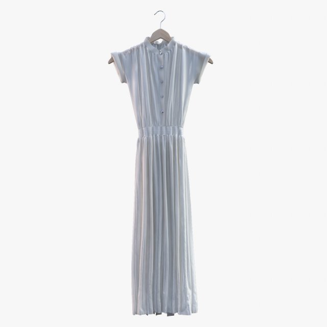 white dress Modelo 3D .c4d .max .obj .3ds .fbx .stl .blend 