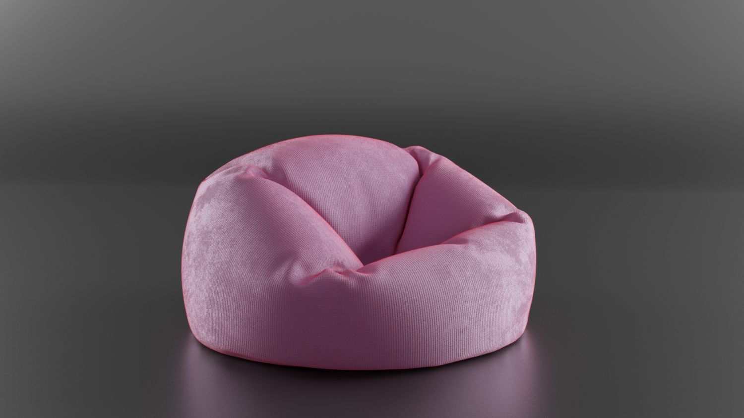 Pink top puff chair