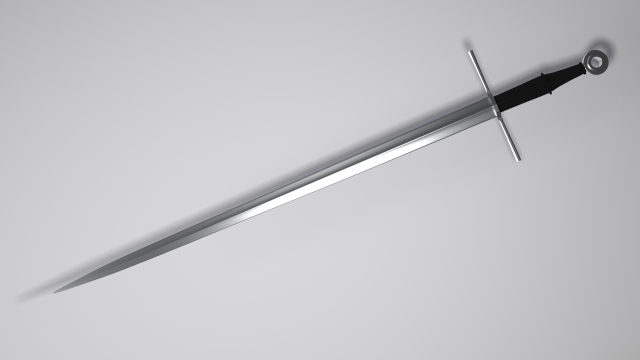 Longsword modesty Model 3D .c4d .max .obj .3ds .fbx .stl .blend 