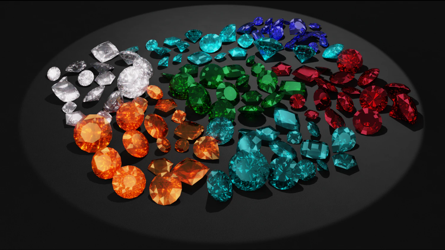 gems pack 3D Model .c4d .max .obj .3ds .fbx .stl .blend 
