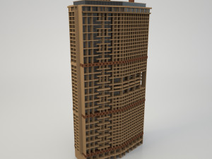 le corbusier unbuilt project for an office building algiers algeria 1938 3D Model